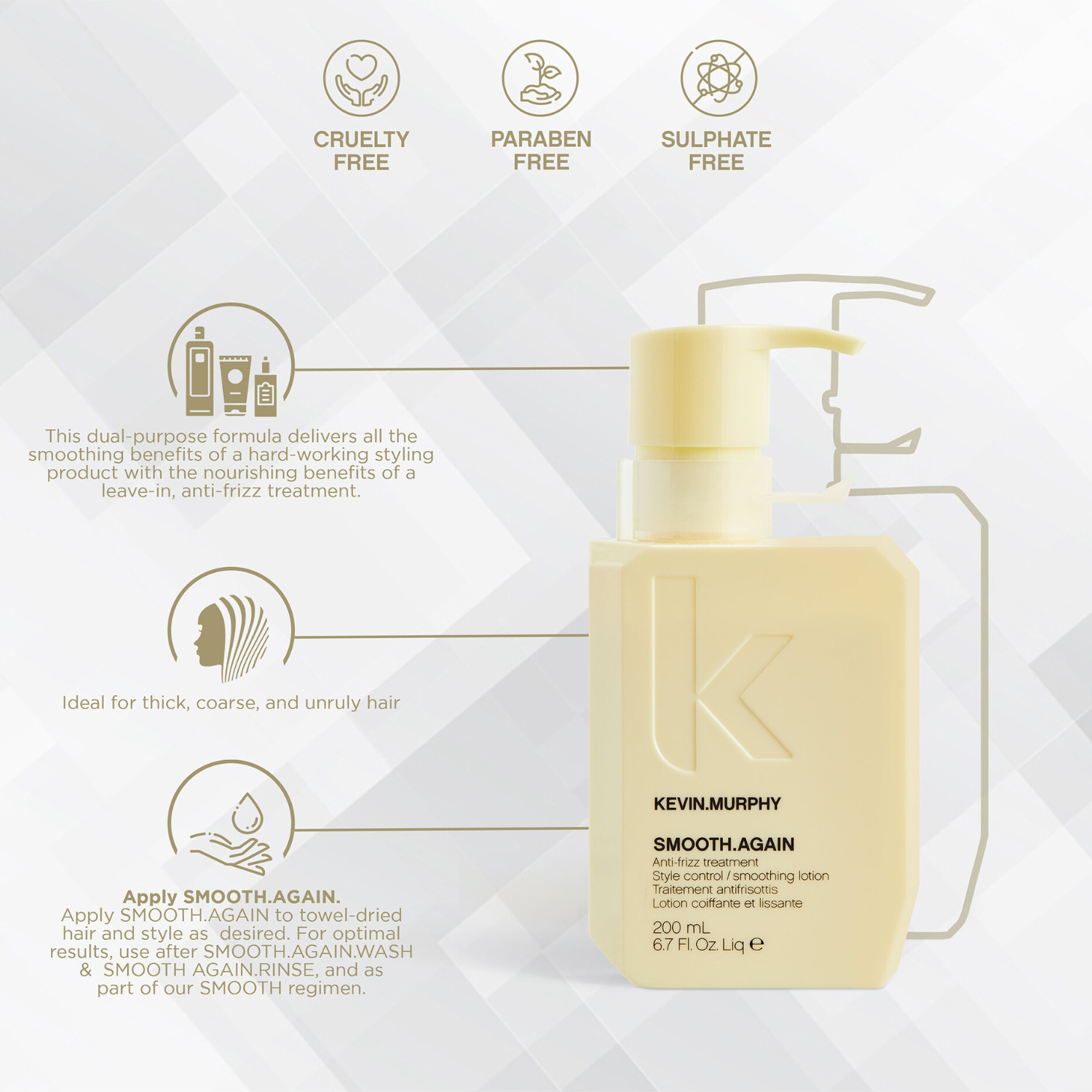 Kevin murphy smooth again anti frizz treatment hotsell